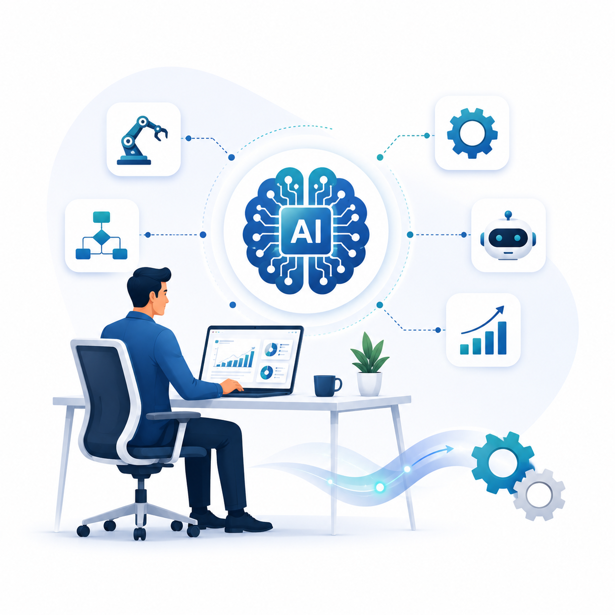 Virtufy helps businesses plan Automation and AI Integration with practical workflows, process automation, AI use cases, and scalable digital execution.