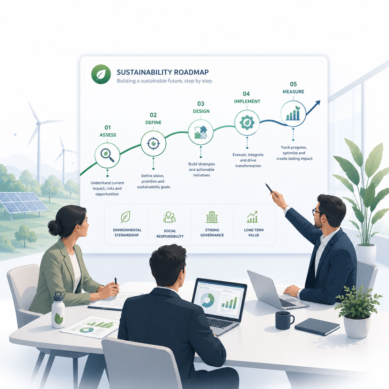 Sustainability Roadmap Development illustration