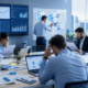 Busy business team reviewing reports and dashboards while working to improve growth through better processes, automation, and operational efficiency.